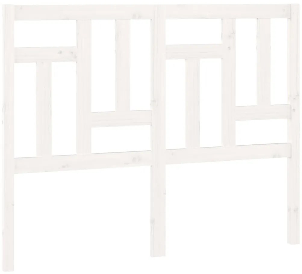 818971 vidaXL Горна табла за легло, бяла, 145,5x4x100 см, бор масив