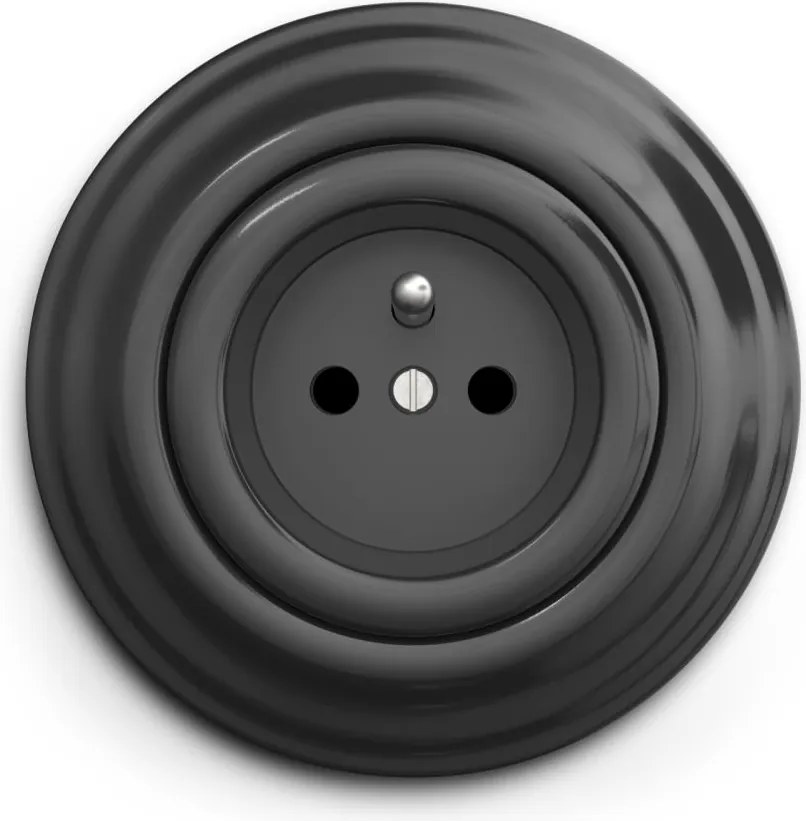 Kliklap - Ретро битов контакт с рамка 230V антрацит