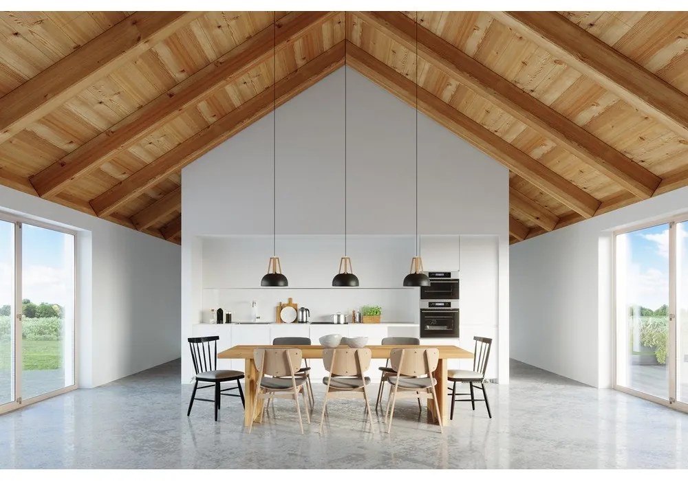 Висящо осветително тяло в черно и бежово Olla - Sollux