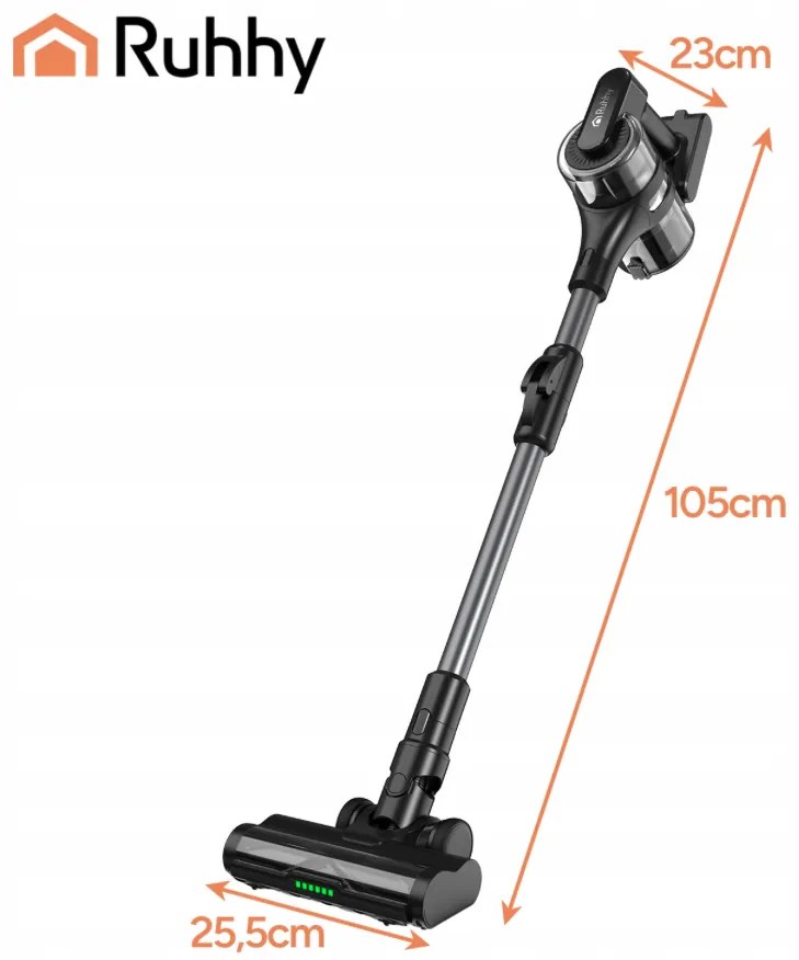 Акумулаторна прахосмукачка с пръчка LUNPRO 400 W с LED осветление