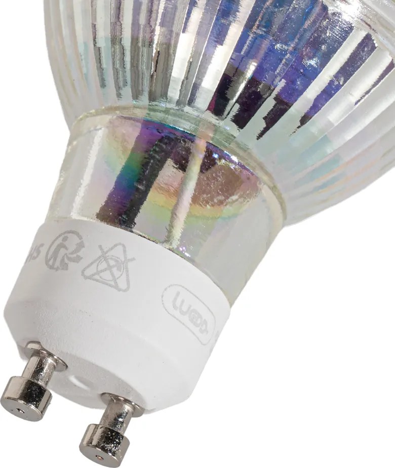 Комплект от 5 GU10 50мм прозрачни LED крушки 3W 250 lm 2200K