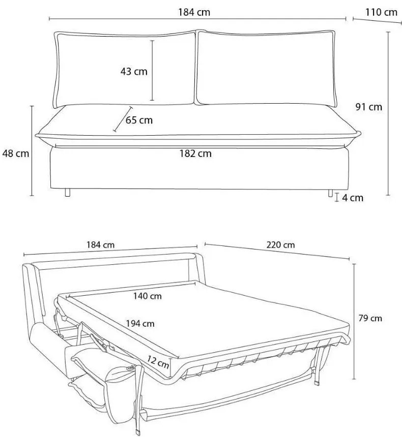 Зелен разтегателен диван от рипсено кадифе 184 cm Isadora – Bobochic Paris
