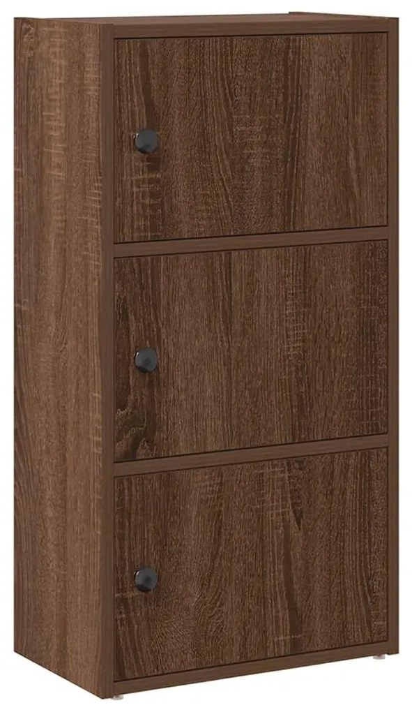 860370 vidaXL Библиотека, кафяв дъб, 40x24x77 см, инженерно дърво