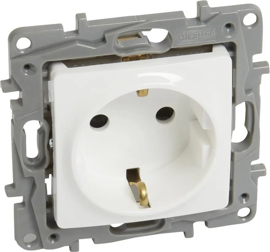 Legrand Контакт ШУКО 16A детска защита цвят Бял Niloe  - 764529