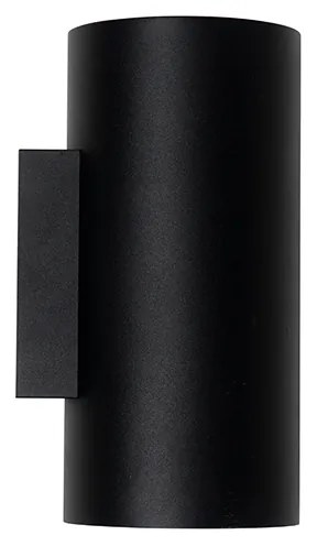 Интелигентна стенна лампа черна със злато 2-светлина с Wi-Fi GU10 - Sab