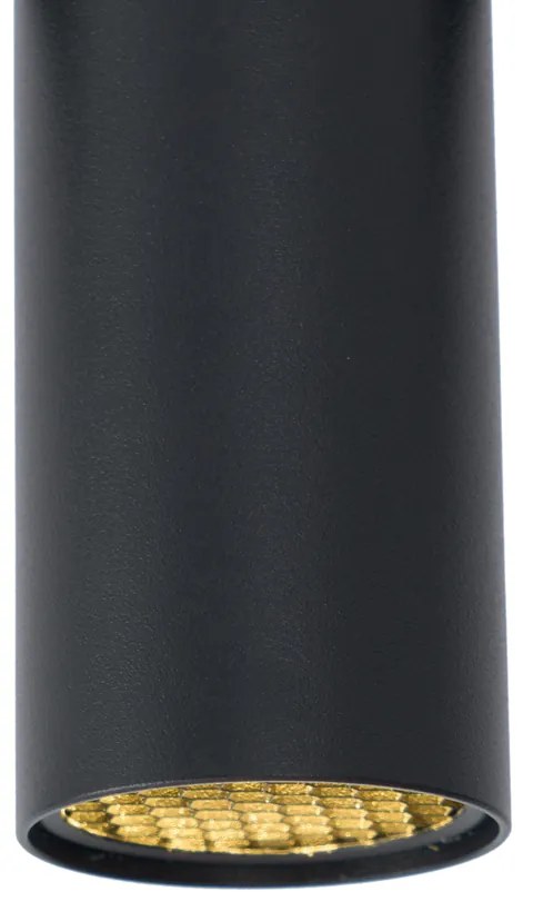 Модерен прожектор черен за релсова система 1-фазен GU10 35mm - Slimline Nubee Honey