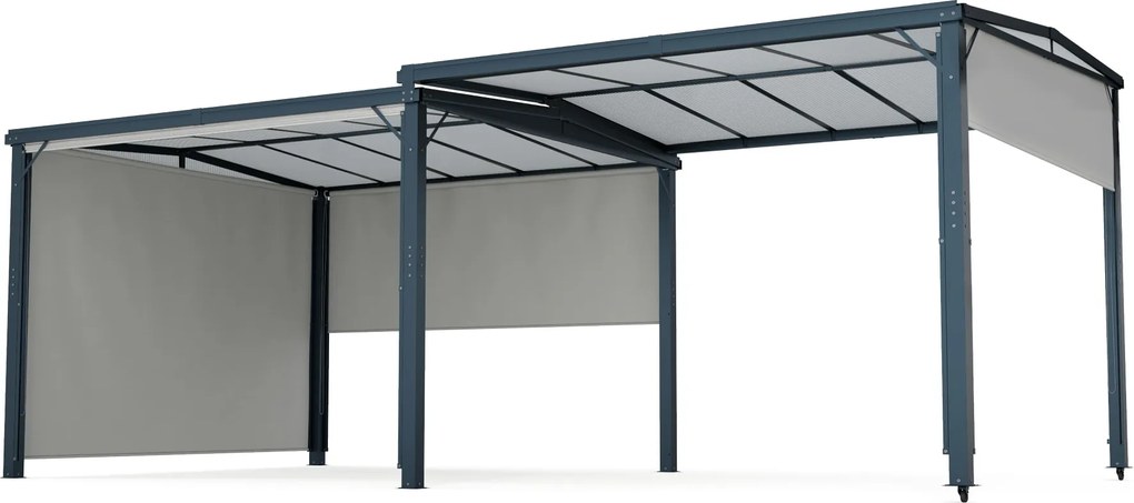 Blumfeldt Pantheon Cortina Solid Expand градинска беседка 3х6, устойчива на атмосферни влияния, разтегателна