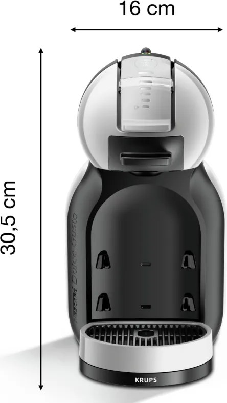 Еспресо машина Krups KP123B10 NDG MINI ME, 1500W, 15 bar, 0.8 л, Работа с NESCAFÉ® Dolce Gusto® капсули, XL функция, ECO, Сив