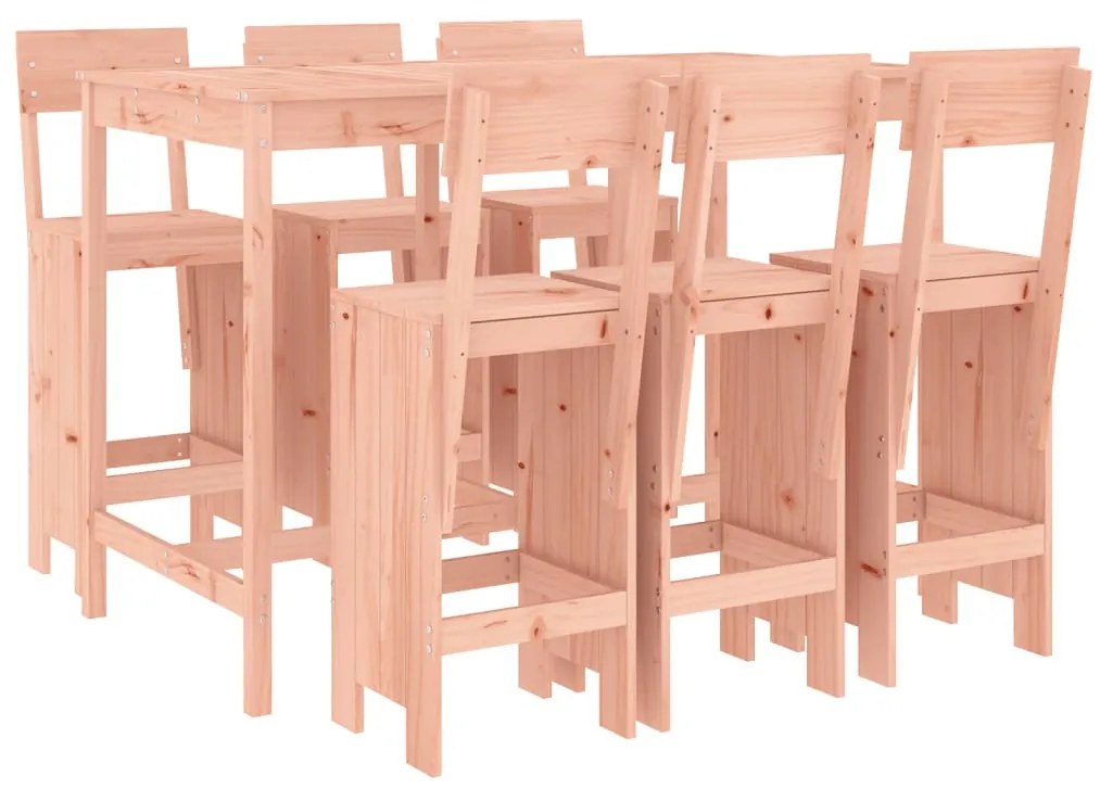 3157816 vidaXL Градински бар комплект от 7 части, дугласко дърво масив