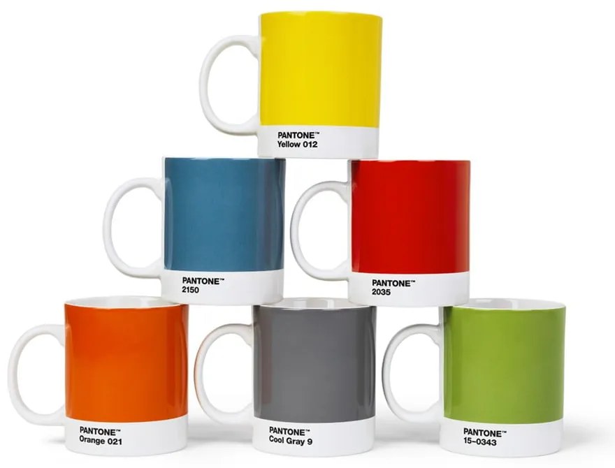 Светложълта керамична чаша 375 ml Light Yellow 600 – Pantone