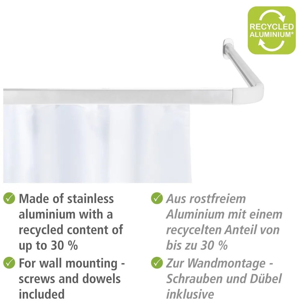 Бял прът за душ завеса Era – Wenko