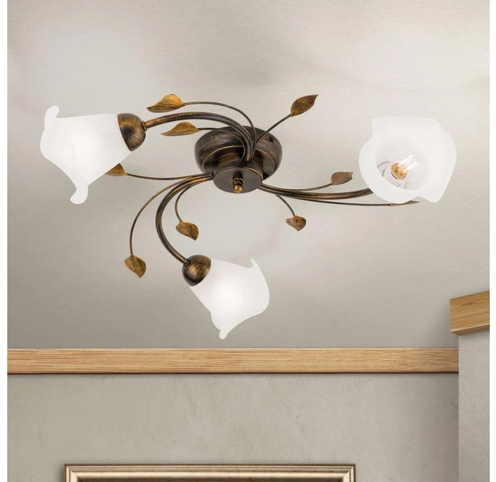 Orion DL 7-788/3 - Полилей за повърхностен монтаж SISI 3xE14/40W/230V Ø 60 см бронзов/патина