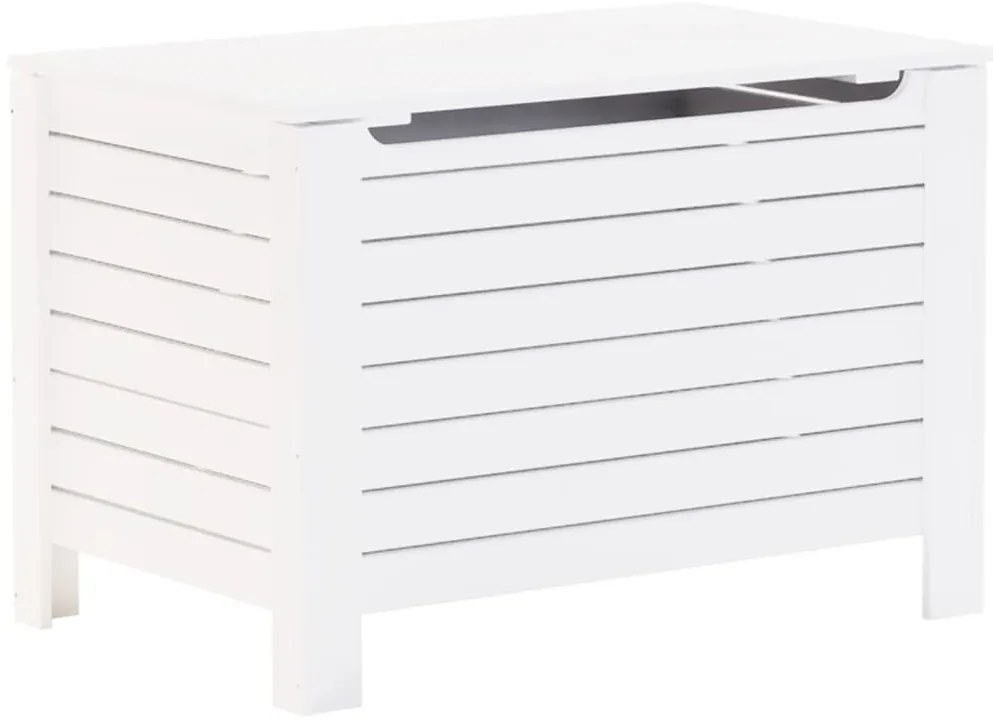 4002324 vidaXL Сандък за съхранение с капак RANA, бял, 100x49x54 см, бор масив