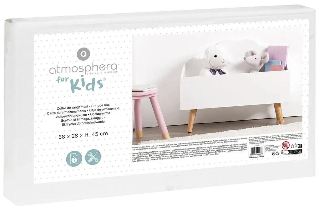 Детски скрин за съхранение atmosphera Cloud MDF - Бял
