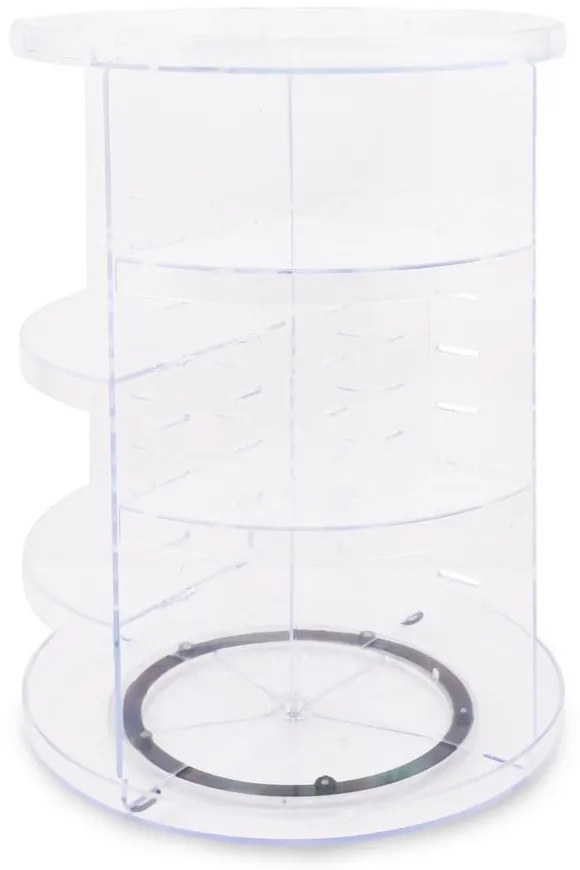Прозрачен въртящ се пластмасов органайзер за козметика - Hermia