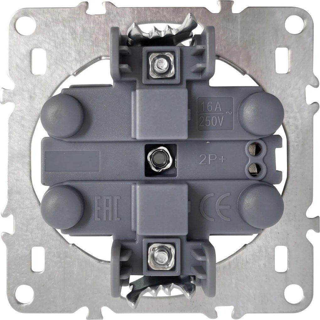 Двоен контакт със заземяване и рамка OSTE JNH002-G Black