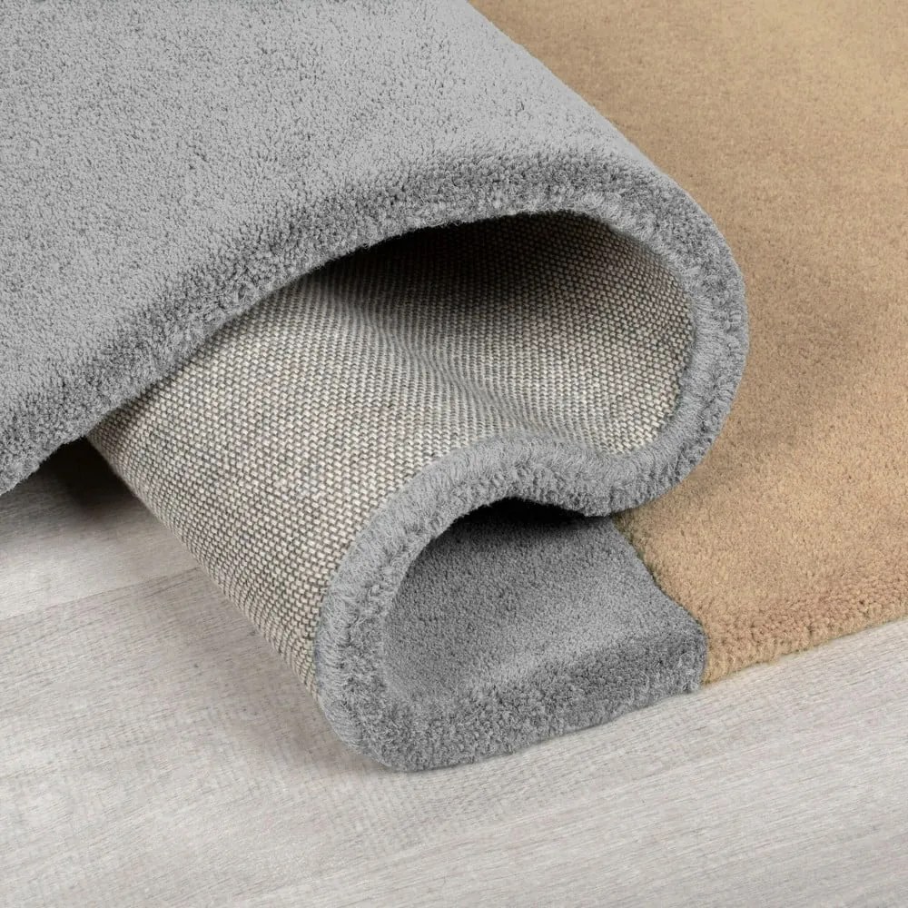 Черно-сив ръчно изработен вълнен килим 150x240 cm Lozenge Monochrome – Flair Rugs