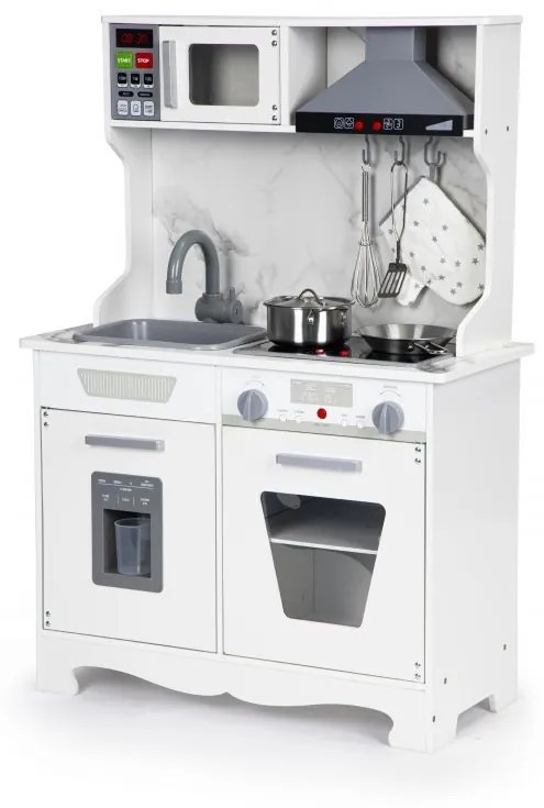 Дървена детска кухня със светлинни и звукови ефекти + аксесоари