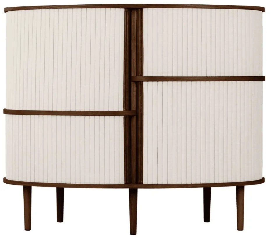 Шкафче от дъбов декор с плъзгащи се врати в кафяв и бежов цвят 120x100x50 cm Audacious – UMAGE