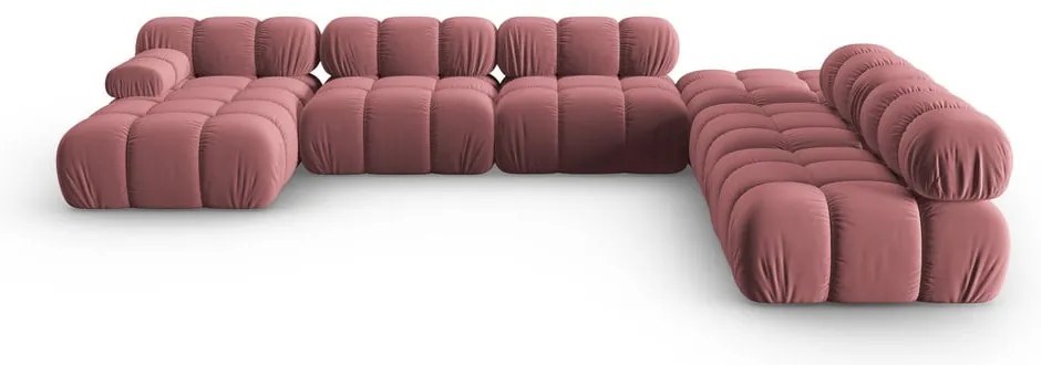 Диван от розово кадифе 379 cm Bellis - Micadoni Home