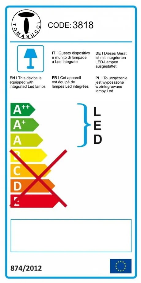Висяща лампа в златист цвят, височина 92 cm Ring - Tomasucci