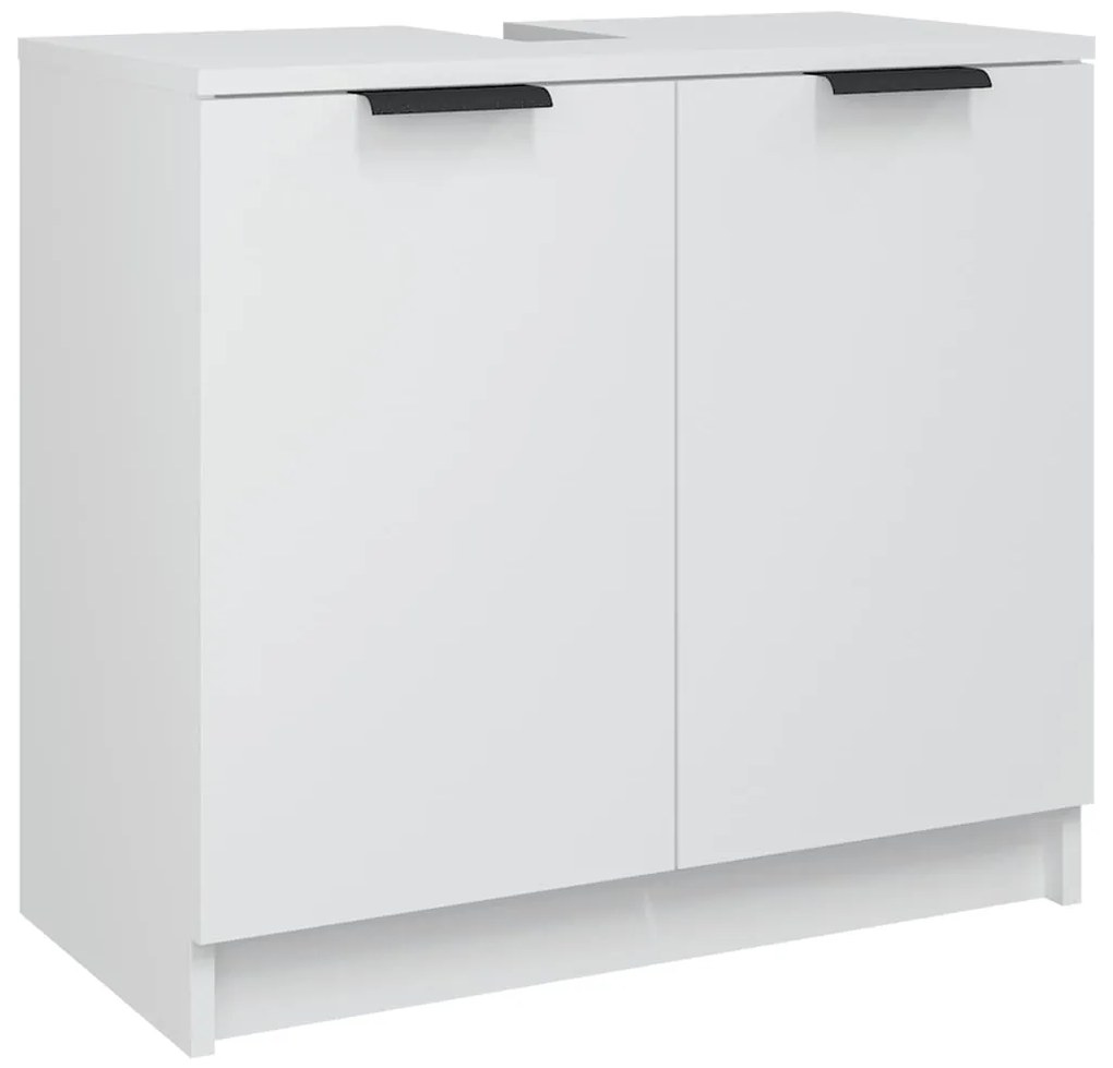 811304 vidaXL Шкаф за баня, бял, 64,5x33,5x59 см, инженерно дърво