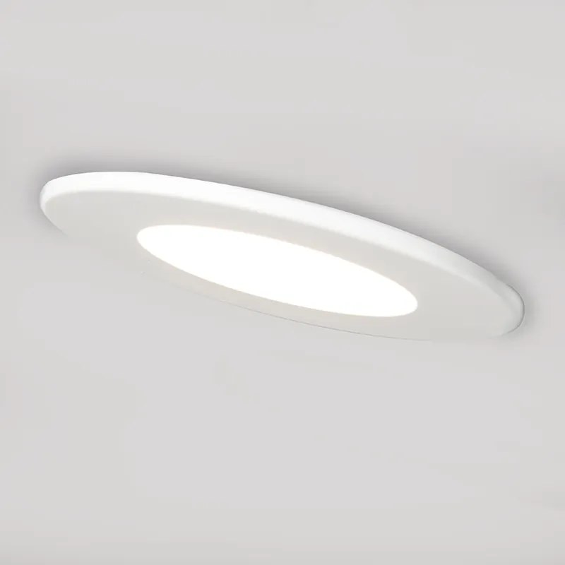 Комплект от 3 кръгли LED 5W бели водоустойчиви вградени спотове за баня - Blanca