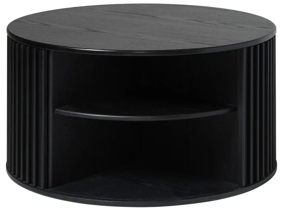 Черна кръгла маса за кафе ø 85 cm Siena - Unique Furniture