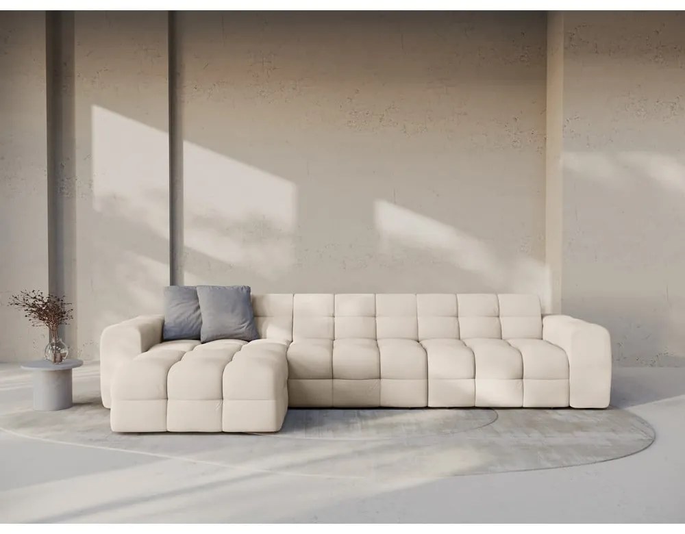 Бежов ъглов диван (ляв ъгъл) Kendal – Micadoni