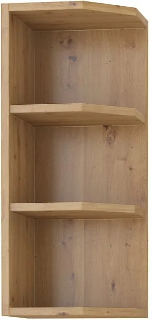 Обесен шкаф с рафтове ъглова Artista