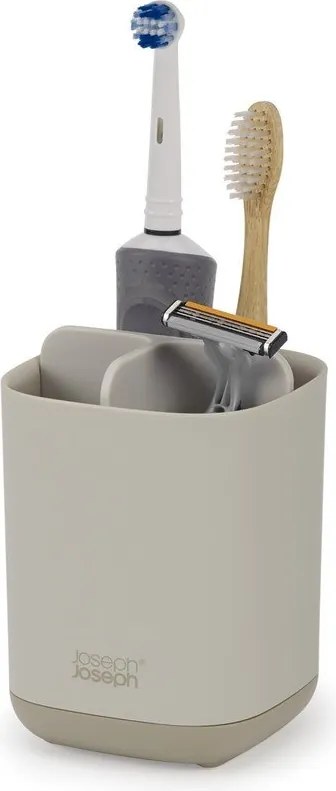 Бежова пластмасова стойка за четки за зъби EasyStore – Joseph Joseph