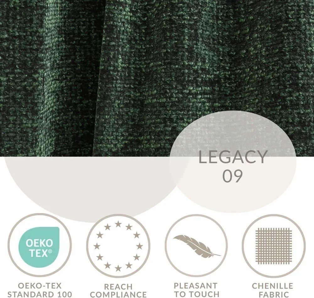 Тъмнозелен шенилов сгъваем/с място за съхранение ъглов диван (U форма) Kyoto – Maison de Rêve