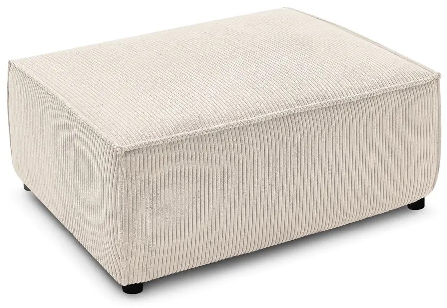 Бежова табуретка от велур Nihad - Bobochic Paris