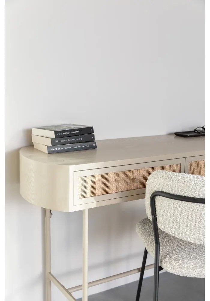 Бежова конзолна маса 40x120 cm Amaya – White Label