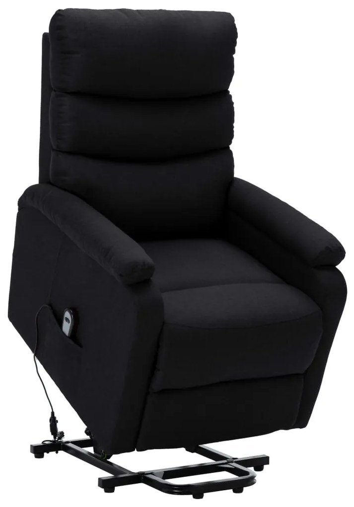 321238 vidaXL Изправящ стол, черен, текстил