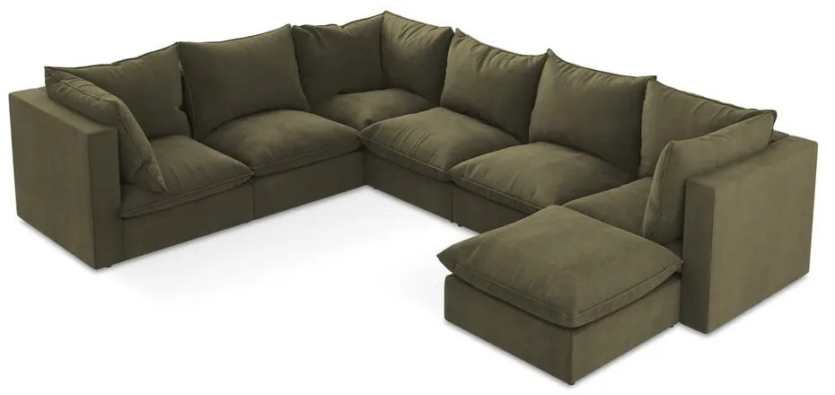 Ъглов диван в цвят каки (ляв ъгъл/U форма) Manao – Makamii