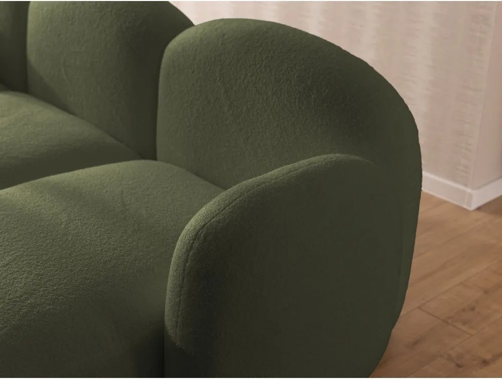 Зелен ъглов диван от букле (U форма) Orbit – Ropez