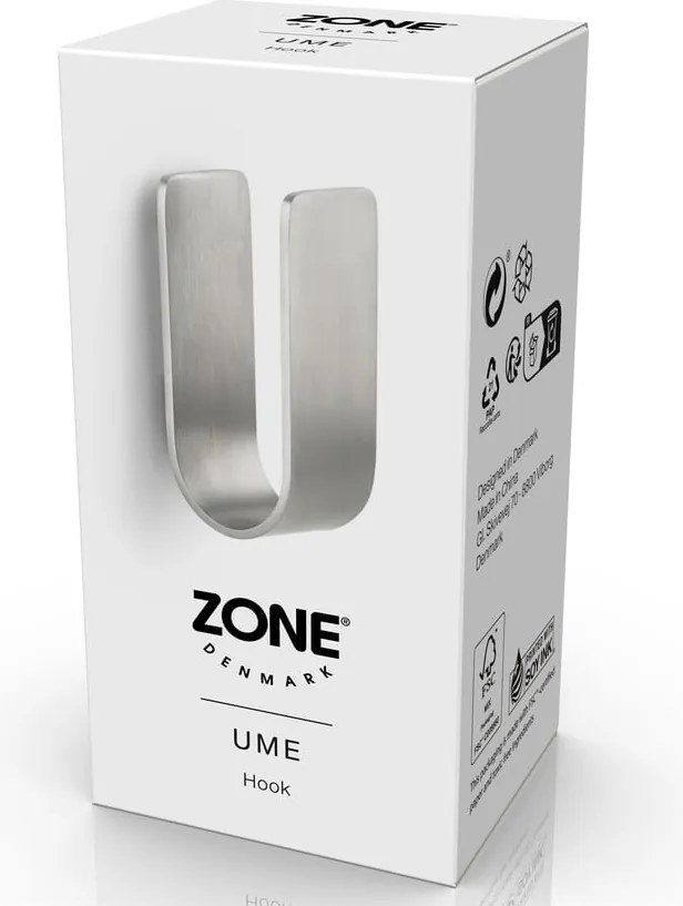 Стенна метална кука в матово сребрист цвят Ume – Zone