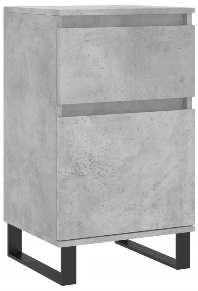 831172 vidaXL Бюфет бетонно сив 40x35x70 см инженерно дърво