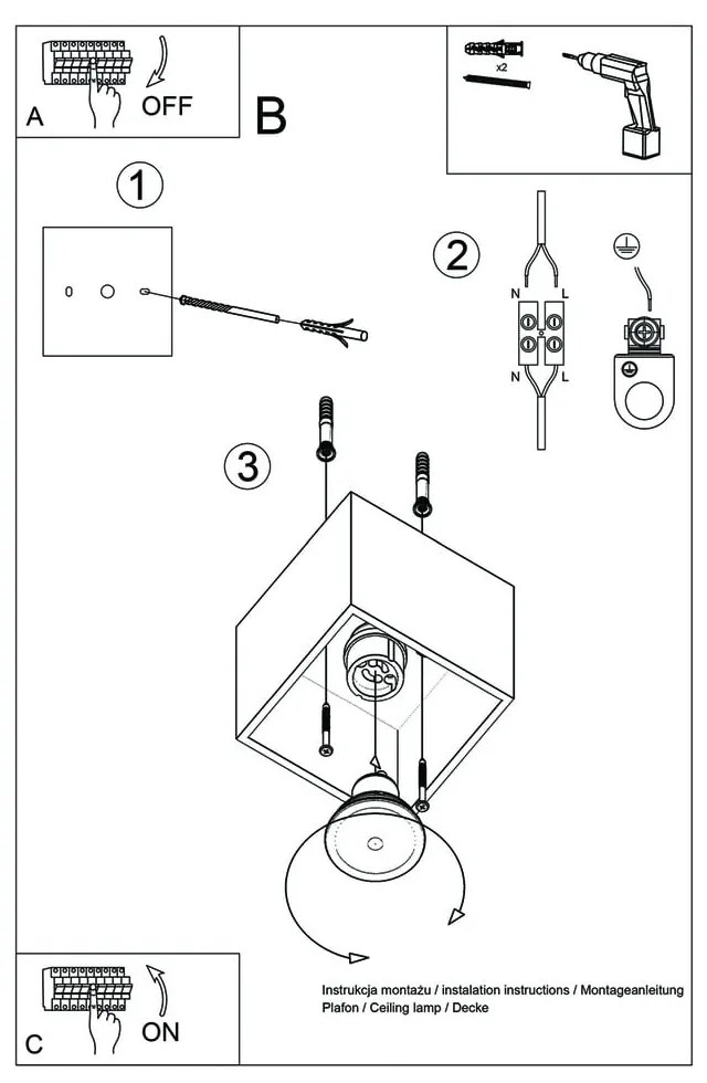 Сив прожектор 10x10 cm Geo – Sollux