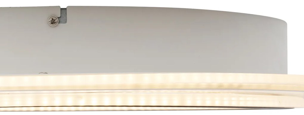 Дизайнерска таванна лампа бяла с тъмно сиви кръгове вкл. LED димируема - Taylor