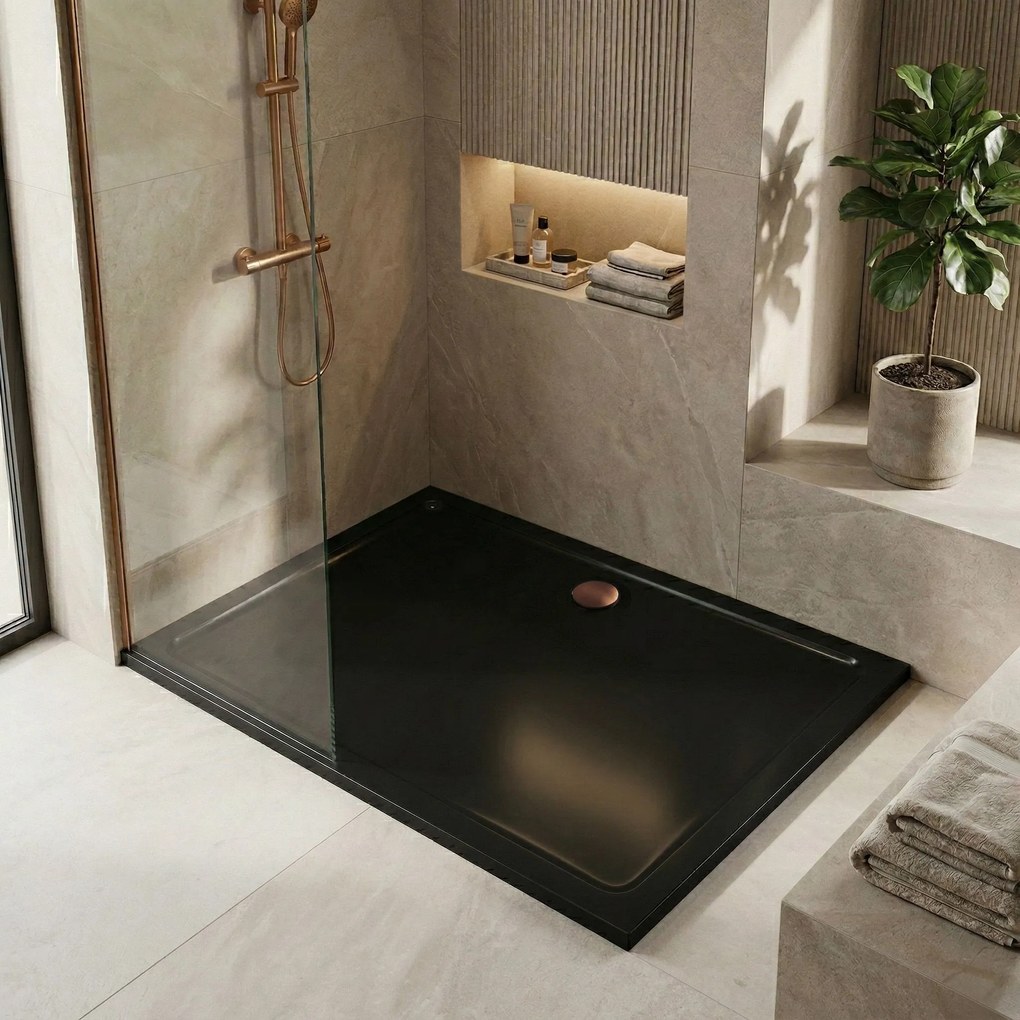 Корито за душ кабина Rea Savoy Black 80x100