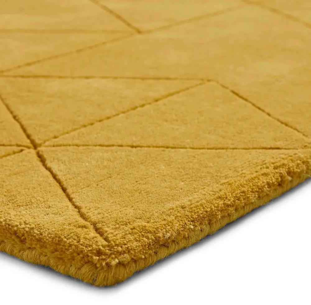 Вълнен килим в цвят горчица , 120 x 170 cm Kasbah - Think Rugs