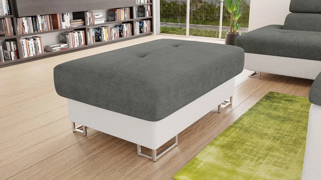 Пуф Cotere-сив-бял