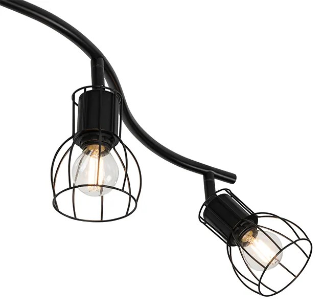 Модерен таванен прожектор черен 145 см 6-светлина - Botu