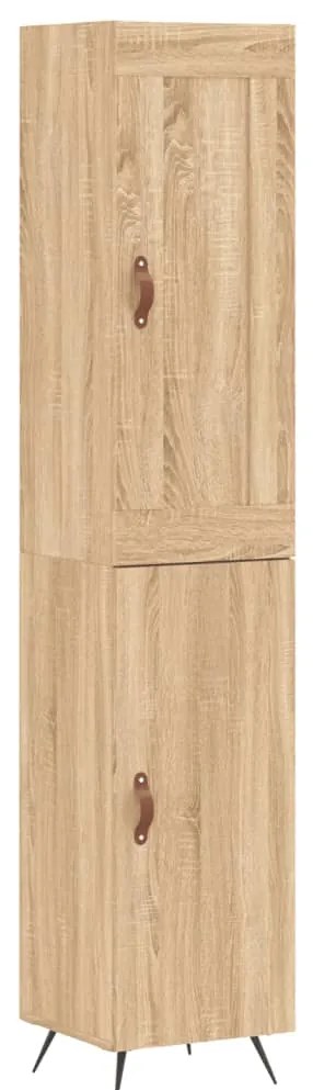 3200108 vidaXL Висок шкаф, сонома дъб, 34,5x34x180 см, инженерно дърво