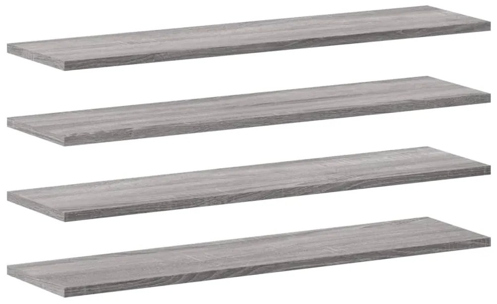 838263 vidaXL Стенни рафтове 4 бр сив сонома 80x20x1,5 см инженерно дърво
