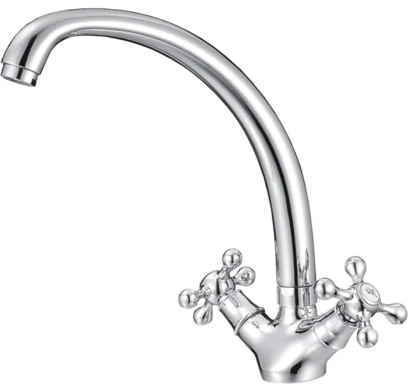 Смесител за кухня РЕТРО ICF 7002851 7313, месингов, хром, 24.4x21.2см
