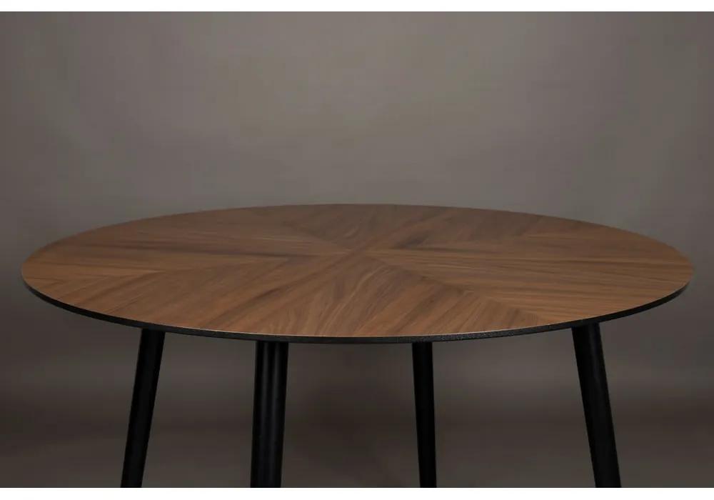 Кръгла маса за хранене с плот от орехово дърво ø 120 cm Clover - Dutchbone