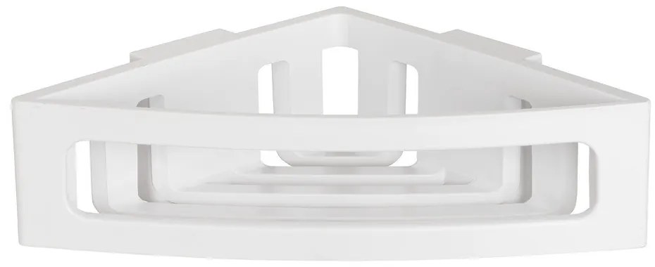 Бял ъглов самоносещ пластмасов рафт за баня Bralia - Wenko